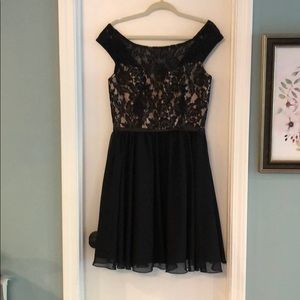 Beautiful black lace cocktail dress
